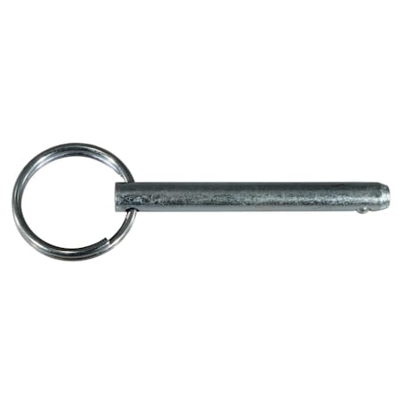 Midwest Fastener Cotterless Hitch Pin, 1/4 in Dia, 1-3/4 in Usable Lg, Steel, 4 PK 67122